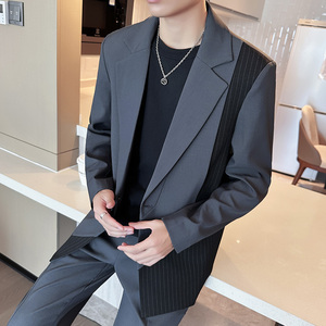 秋季时尚纯色休闲轻熟风西装宽松版西服套装  A445-DK30套装-P220图片