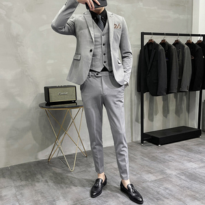 长期做不断货#大码不加价 小西装三件套 修身西服套装 SJT70-P225图片
