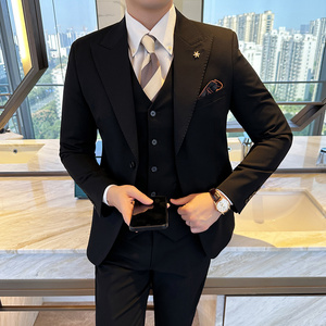 春秋韩版修身小西装外套两扣枪驳领时尚休闲西服A445-XZ9005焦糖图片