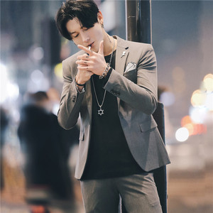 夜景图 秋季新款小西装 高品质西服套装两件套 TZ37-P220图片