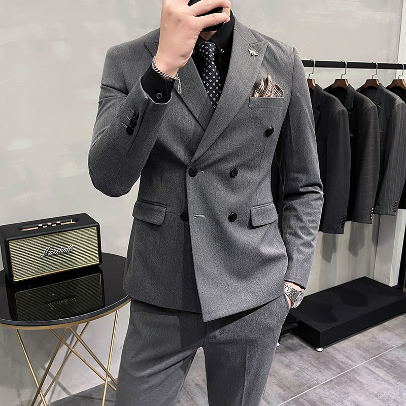 长期做不断货#大码不加价韩版西装高品质西服两件套LJT72-P180,男装西服套装,电商A445