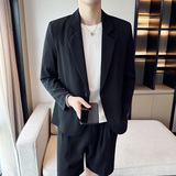 夏季时尚休闲薄款纯色小西装男宽松版西服外套A445-XZ103-P135，男装西服套装，电商A445