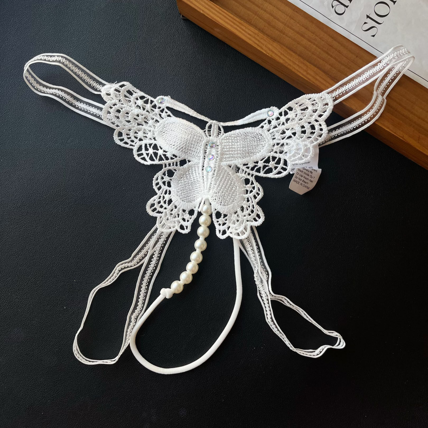 珍珠性感内裤蝴蝶形诱惑蕾丝丁字裤女细边开裆纯欲T裤,女士内衣/男士内衣/家居服,女丁字裤,淘宝优惠券,粉丝福利购,淘宝优惠卷