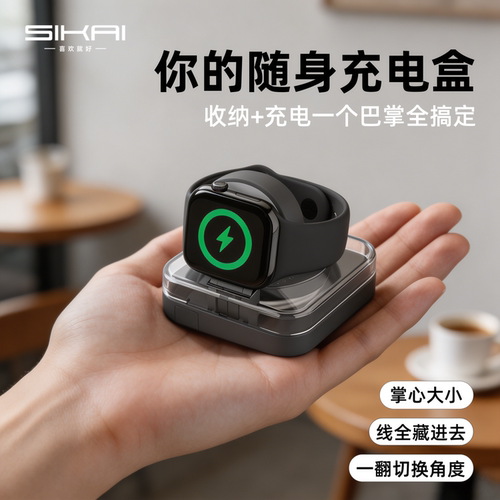 苹果三星手表随行仓便携充电底座