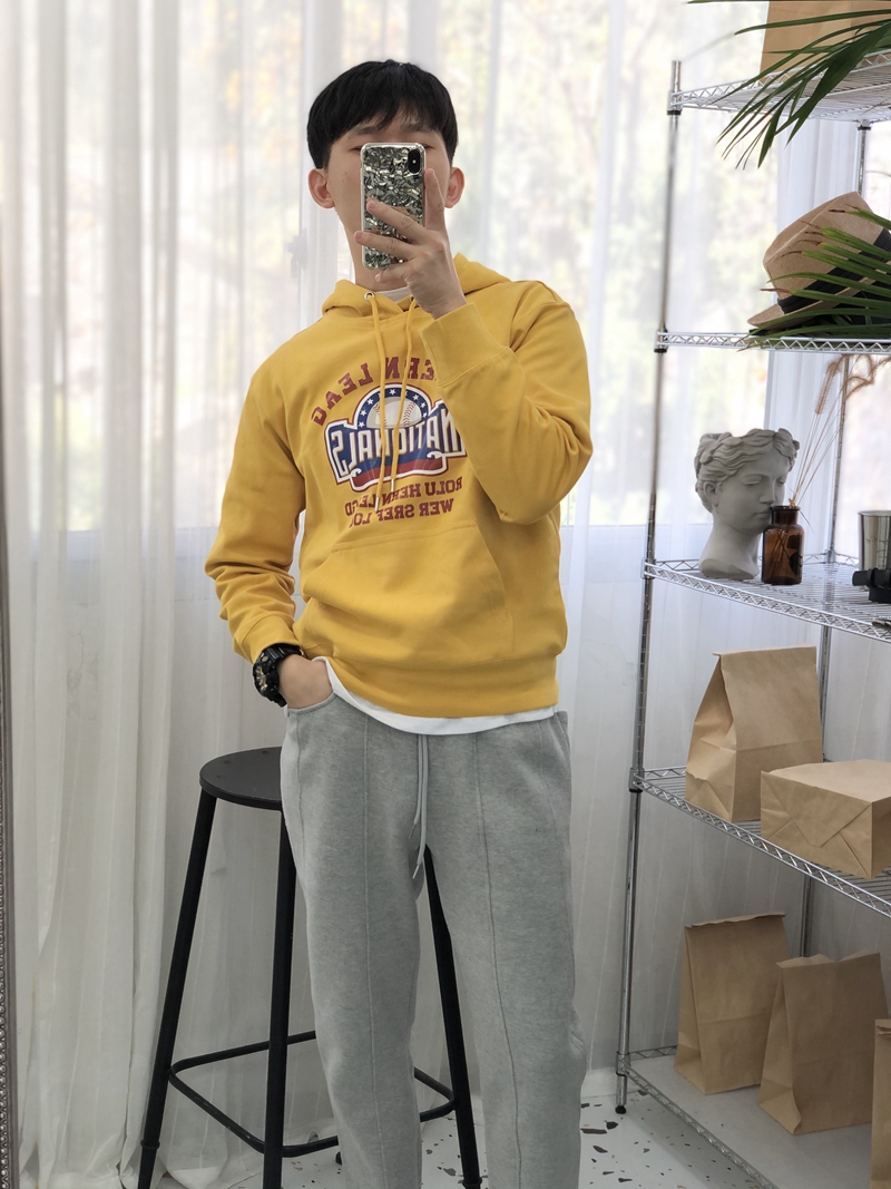 卷毛男装宽松潮卫衣连帽