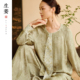 生姜 原创春秋新双面染真丝拼接国风上衣宋锦31530610A 釉脉新中式