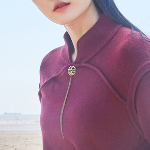 旗袍胸针饰品女披肩扣丝巾扣个性 生姜新中式 流苏胸花11749002