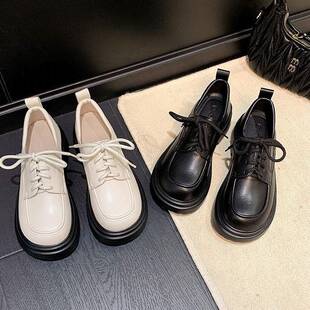 惠东县平山捷馨坊女鞋工作室牛皮版~2025新款复古黑色单鞋女真皮