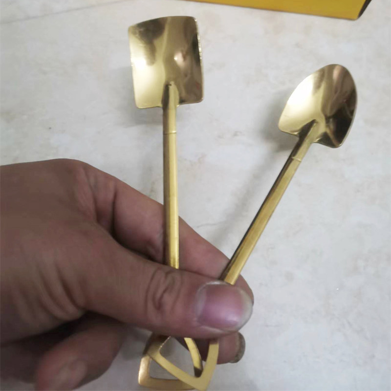 金色不锈钢网红挖西瓜勺专用创意雪糕甜品工兵铁铲勺冰淇淋小勺子,餐饮具,西餐勺,淘宝优惠券,粉丝福利购,淘宝优惠卷