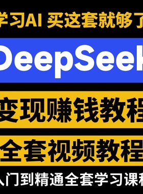 DeepSeek赚钱教程变现教程从入门到精通ai课程完整版使用教程视频