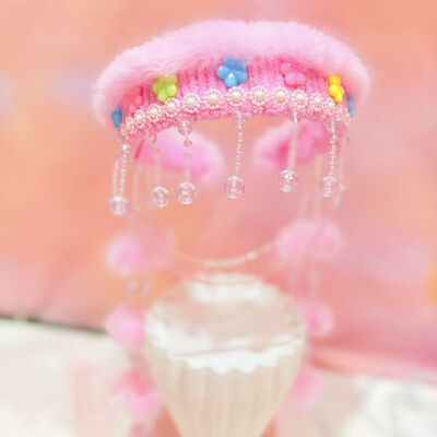 豪华版香妃发箍材料包彩色毛条自己做