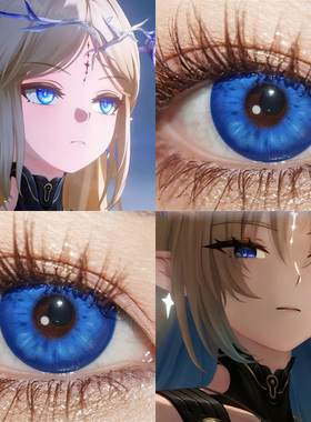 卡提希娅鸣潮cos蓝色美瞳日抛二次元显色官网旗舰店隐形眼镜泽yc