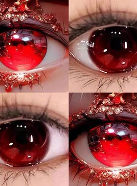 万圣节红色美瞳日抛COS30片漫展一次性次抛10片显色WK隐形眼镜TN