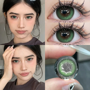 青涩橄榄美瞳半年抛绿色亚裔泰式混血大直径隐形眼镜NF官方正品TN