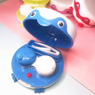 隐形眼镜清洗器美瞳盒子便携电动震动镜片清洗机可爱青蛙冲洗仪zy