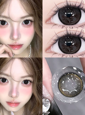 黑色美瞳日抛30片金锁边自然款一次性大直径隐形眼镜WF官方正品TN