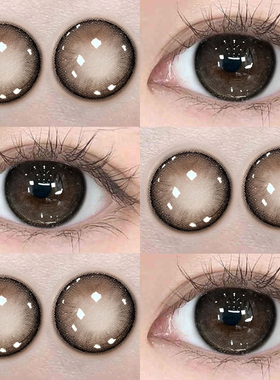 发光泡泡美瞳半年抛黑色自然款大小直径隐形眼镜年抛NF官方正品TN