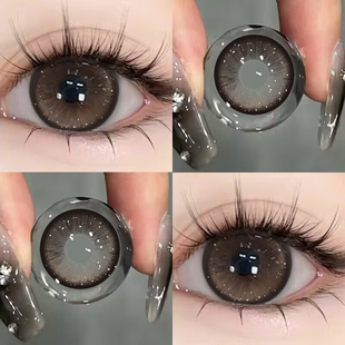 浮光时刻美瞳半年抛官网正品棕色大直径14.5网红款YZ隐形眼镜盒TN