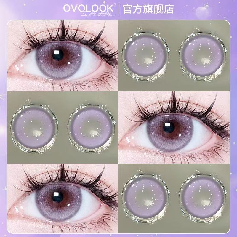 OVOLOOK独角呓语紫色日抛30片装美瞳25年新款隐形眼镜正品官方0xx