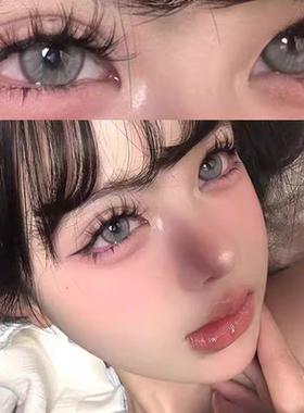 银扣蜥蜴美瞳半年抛灰色混血感大直径高透氧cc隐形眼镜正品官网TN