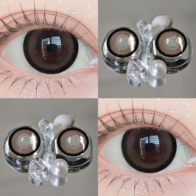 话梅糖美瞳日抛10片一次性棕色狗狗眼大小直径隐形眼镜旗舰店6xx