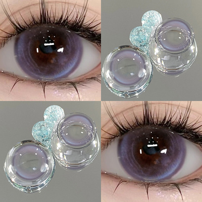 紫色美瞳日抛10片大小直径三明治工艺正品官网隐形眼镜旗舰店1xx