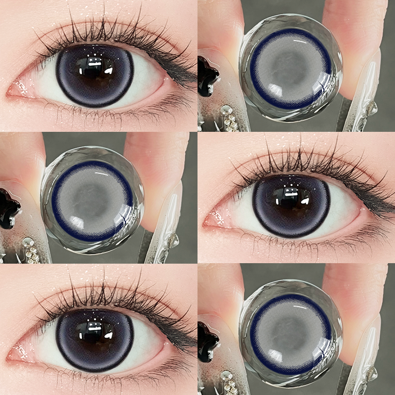蓝莓珍宝珠美瞳日抛30片大直径混血款隐形眼镜官方正品旗舰店8xx