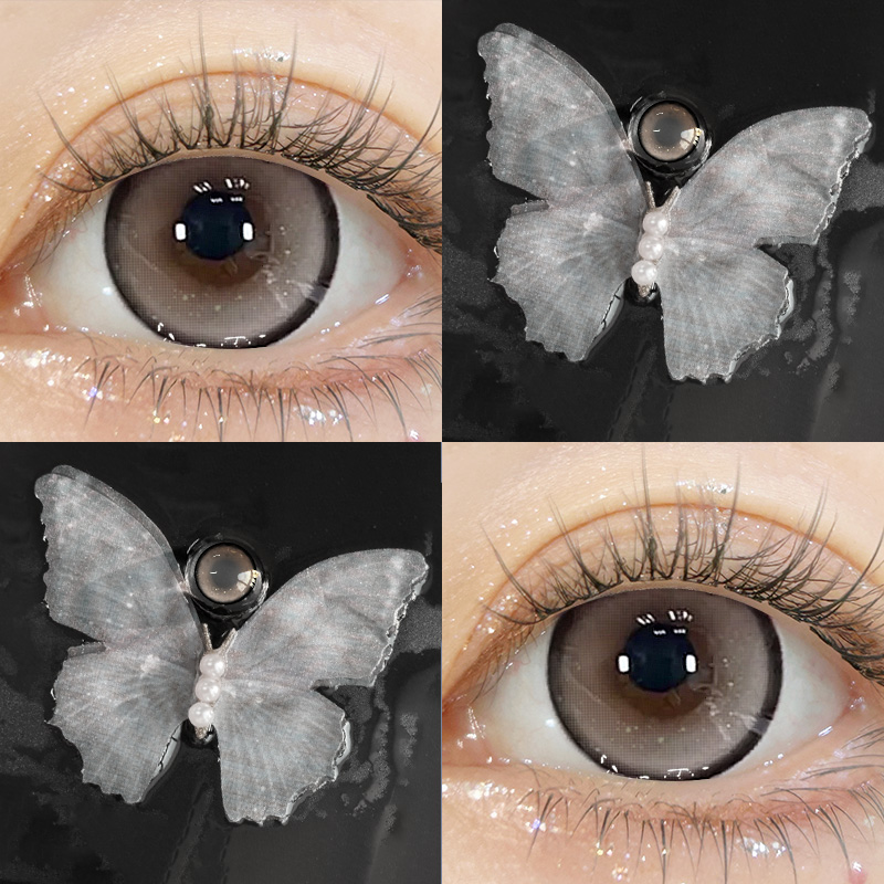 炼乳咖啡棕色美瞳半年抛2片装自然大小直径隐形眼镜正品旗舰店0xx