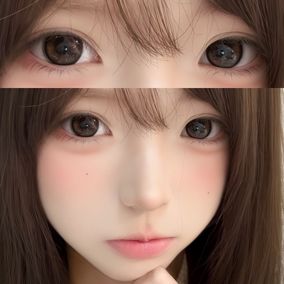 OVOLOOK半年抛美瞳三明治大直径一次性自然彩色隐形眼镜旗舰店7xx