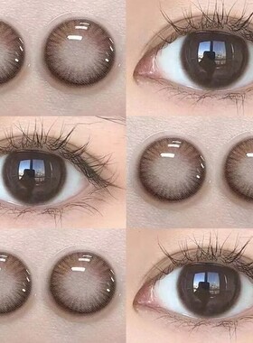 美瞳半年抛棕色大小直径自然水光初恋眼年抛近视隐形眼镜EJLK