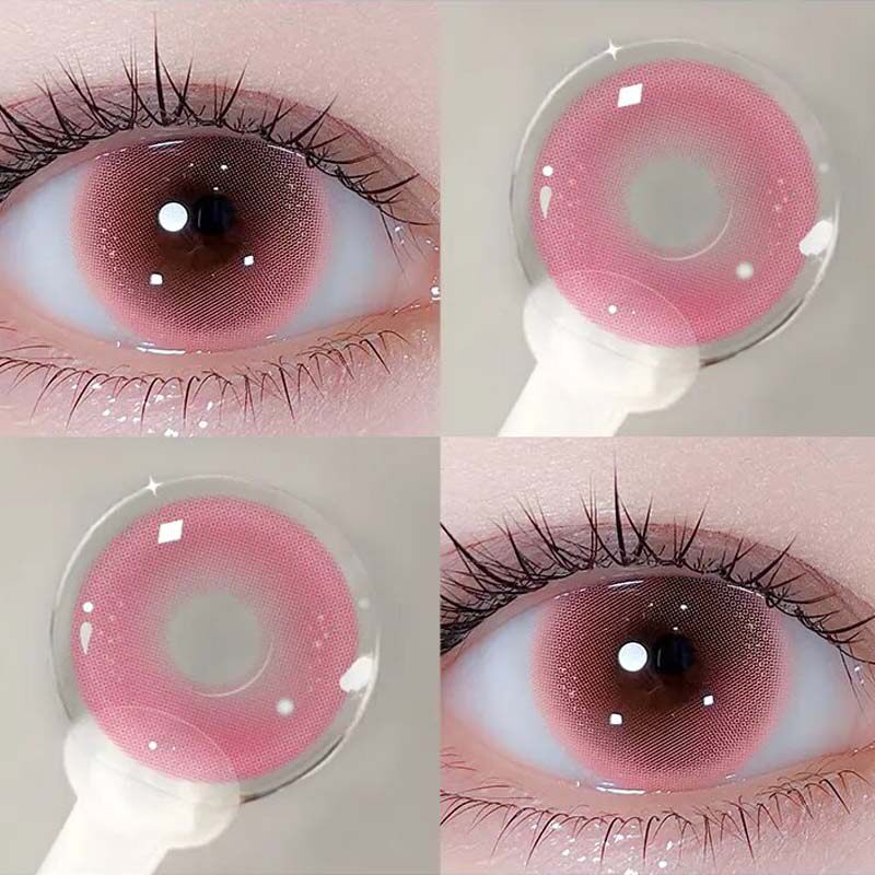 云川粉雾美瞳半年抛大小直径粉色彩色隐形眼镜正品官方旗舰店1XX