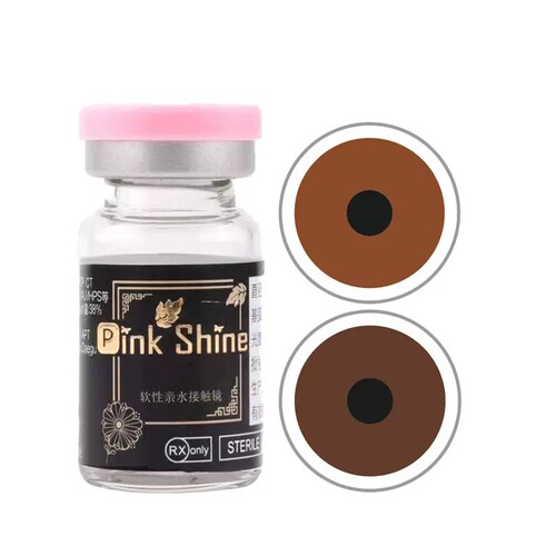 自然美医用虹膜美瞳pinkshine遮瑕美容片盲片年抛1片正品无视力LE