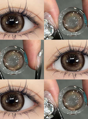 买一送一棕色美瞳半年抛混血大直径正品官方隐形眼镜旗舰店EJLK