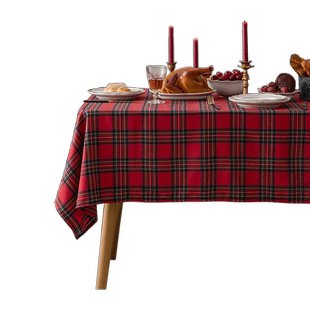 圣诞节桌布绿色餐桌垫方桌专用茶几垫新年节日轻奢高级感氛围桌垫