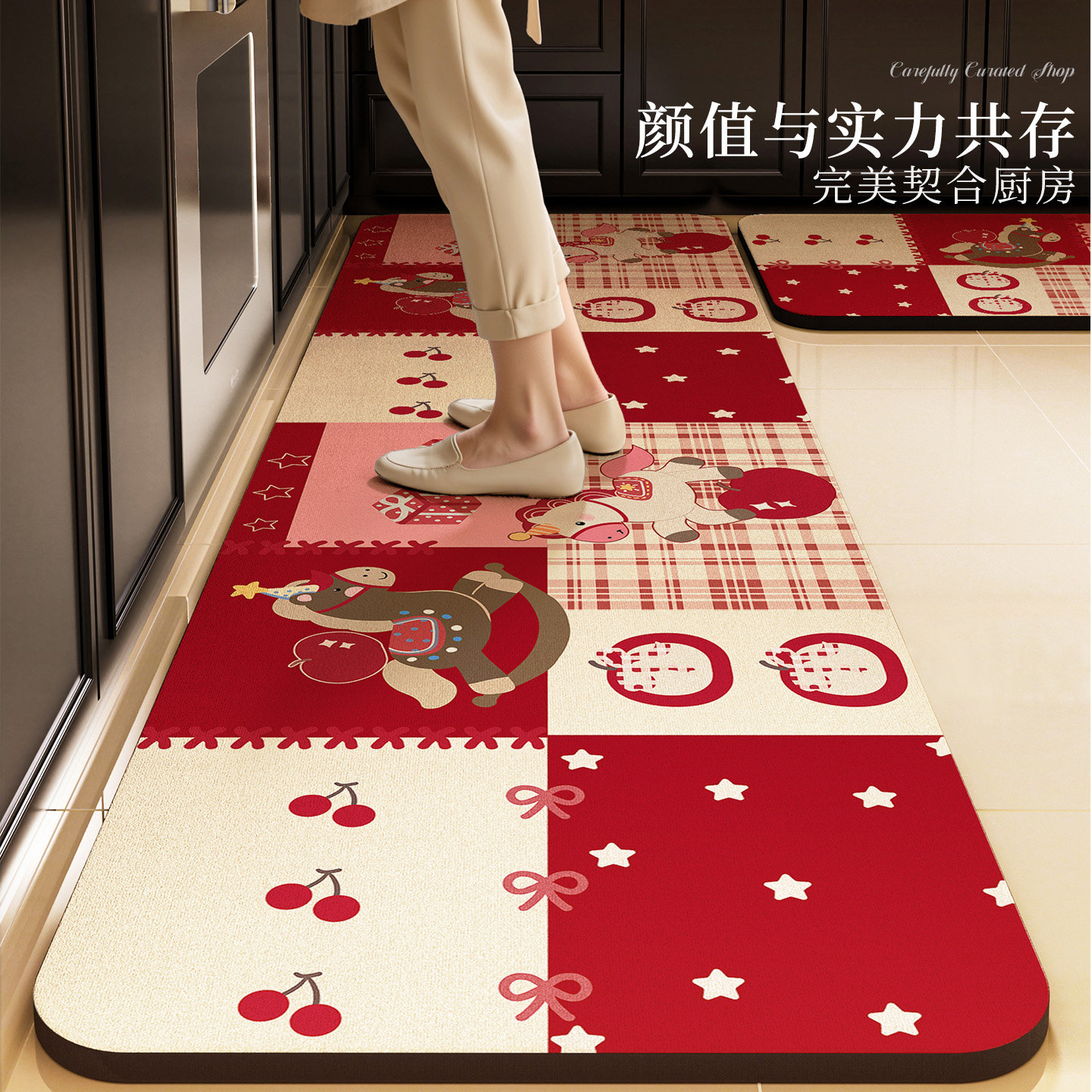 2026马年厨房地垫防滑吸水可擦洗碗池吸水垫专用转角耐脏地垫脚垫,居家布艺,厨房地垫,淘宝优惠券,粉丝福利购,淘宝优惠卷