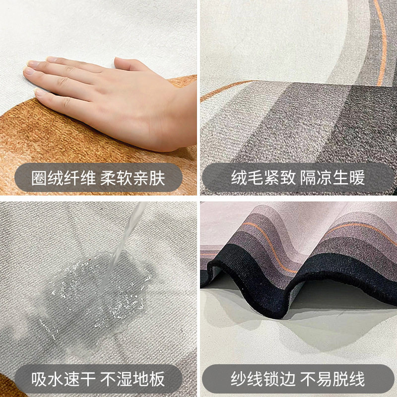 阳台地垫防水防晒防滑轻奢室内地毯走廊过道吸水垫子地面铺垫家用
