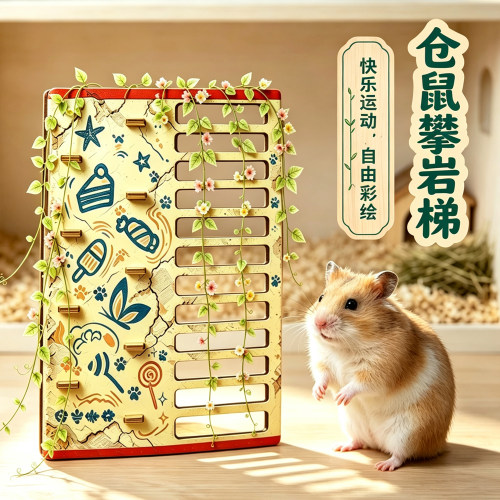 实木仓鼠笼子玩具秋千管道跷跷板攀岩爬楼梯天桥高低床沙发小宠物