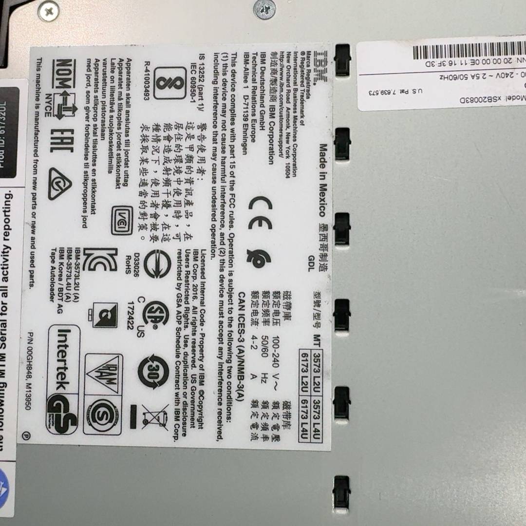 议价IBM 磁带库 TS3100  3573-L2U Libra适用