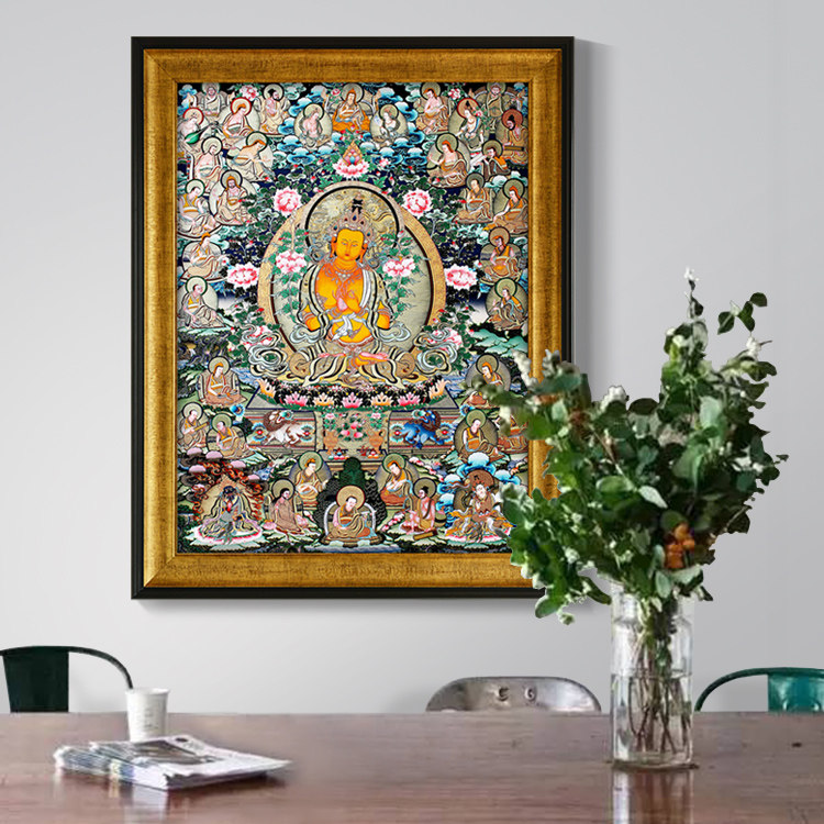 文殊上师说法图唐卡藏式佛像菩萨挂画客厅供奉结缘佛画像满就减