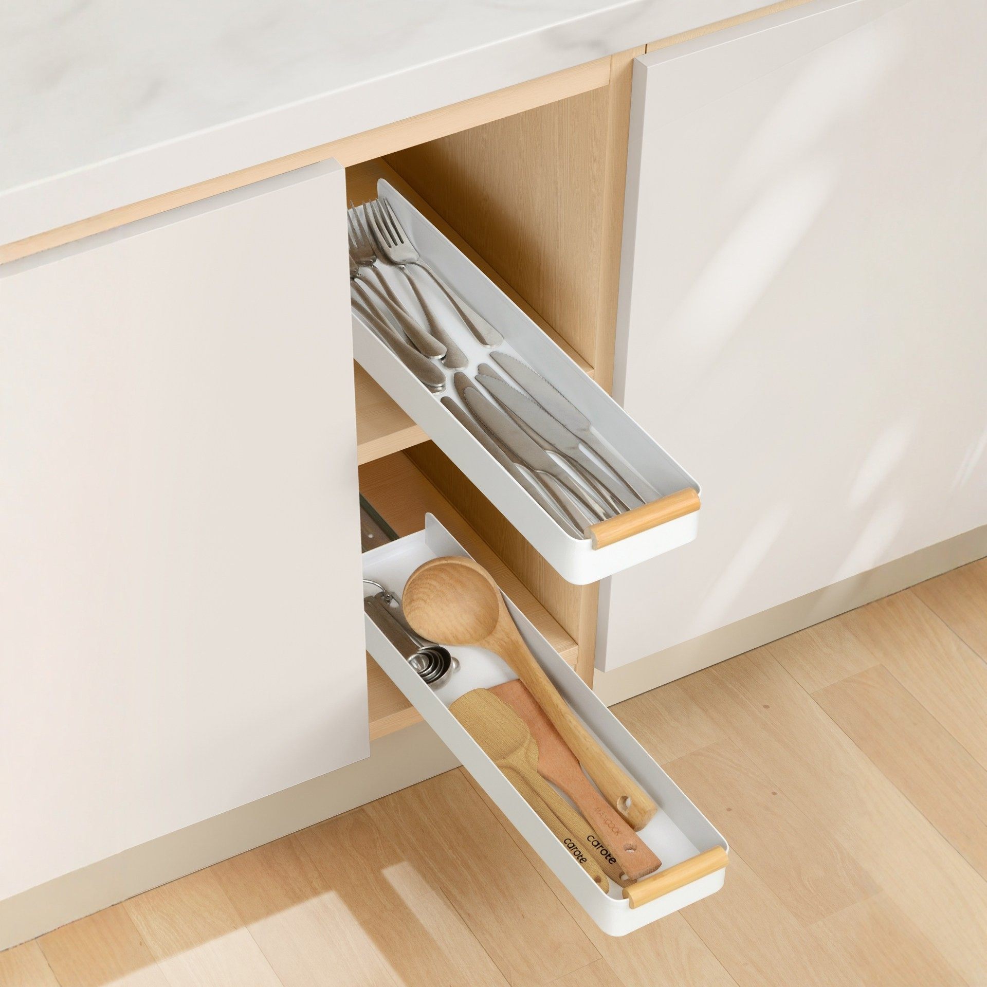 厨房铲子勺子刀筷子置物架抽屉式厨具刀叉拉篮橱柜窄缝锅铲放置器,厨房/烹饪用具,厨房抽屉置物架,淘宝优惠券,粉丝福利购,淘宝优惠卷