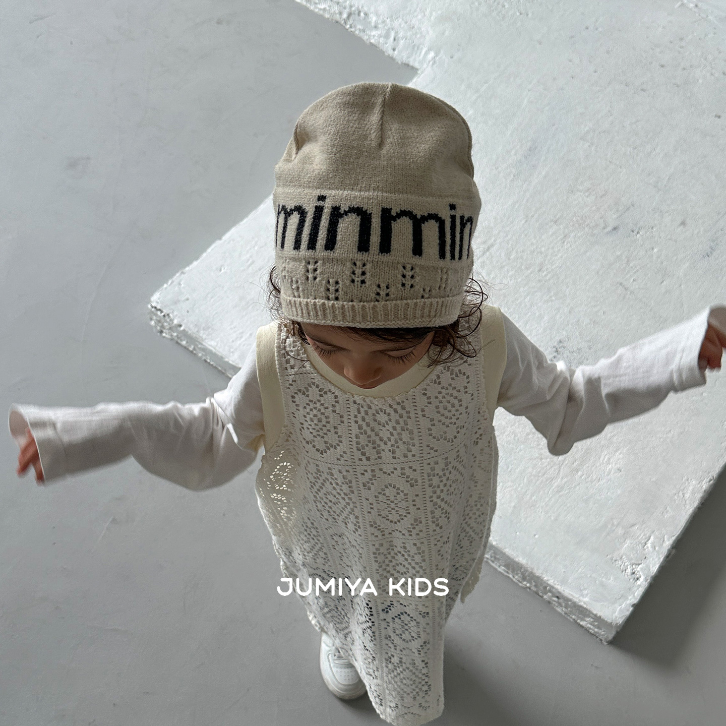 潮酷字母儿童冷帽针织毛线帽