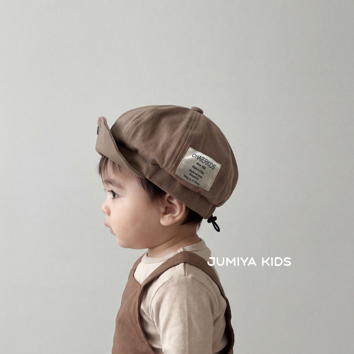 宝宝南瓜帽春秋季洋气英文贴布儿童鸭舌贝雷帽婴幼儿时尚潮童帽子