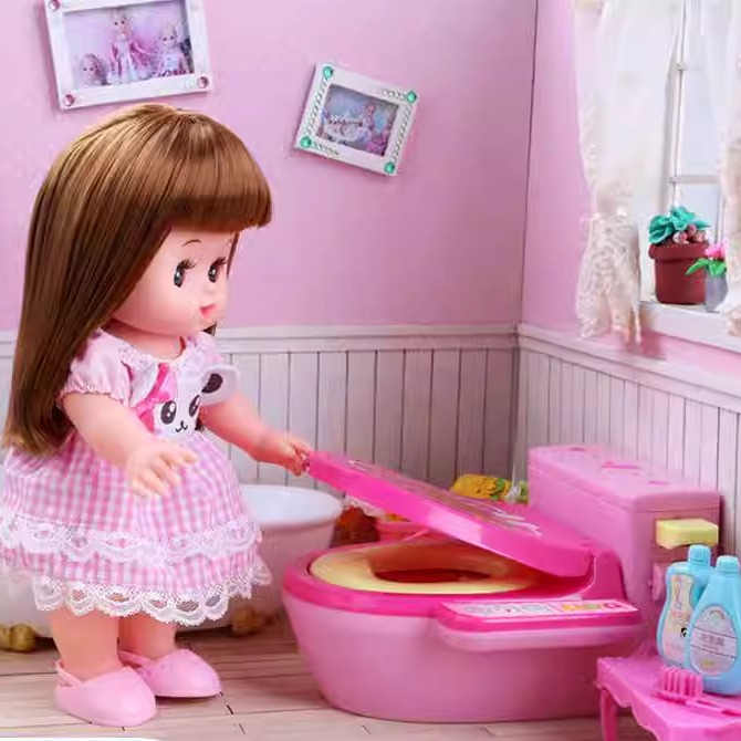 乐吉儿新品我家宝贝仿真婴儿洋娃娃早教马桶宝宝女孩生日玩具礼物