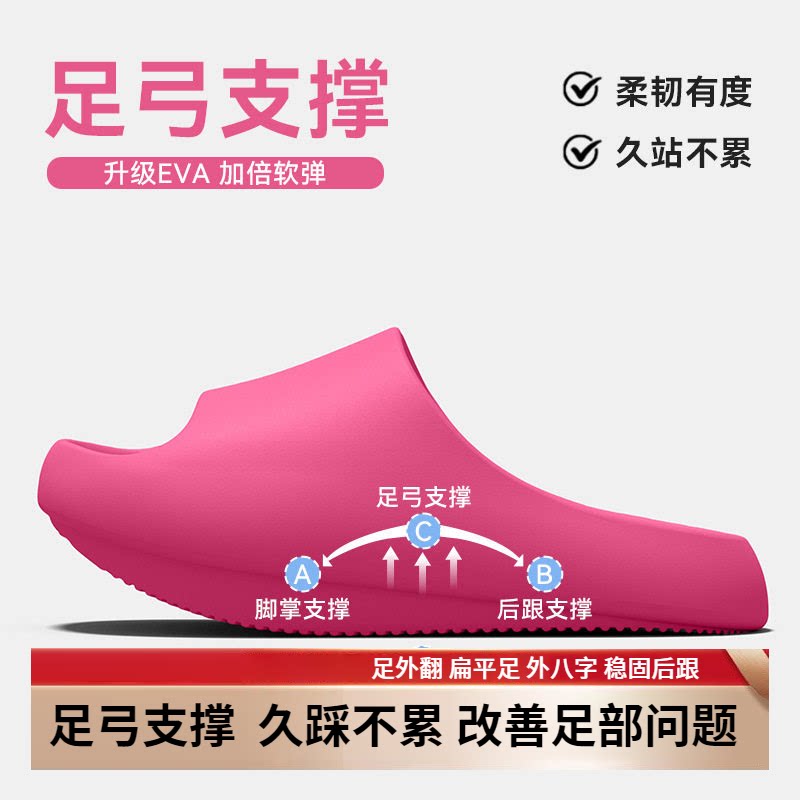 按摩负跟一字拖改善足弓前倾