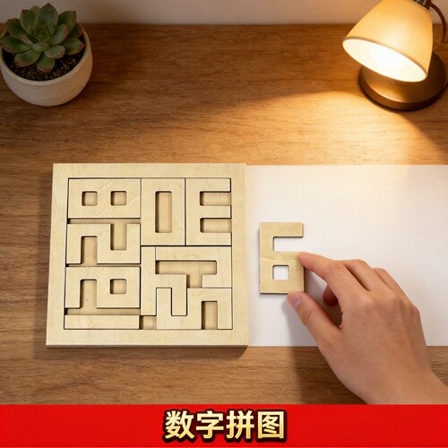 超难木制数字拼图烧脑puzzle一只魔玩具高难度儿童益智玩具小礼物