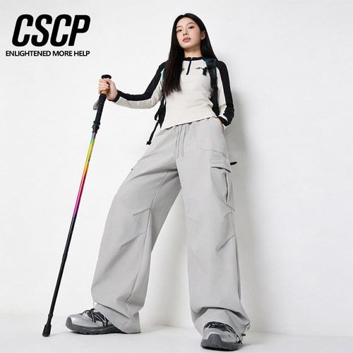 工装冲锋裤防泼水多口袋情侣裤子