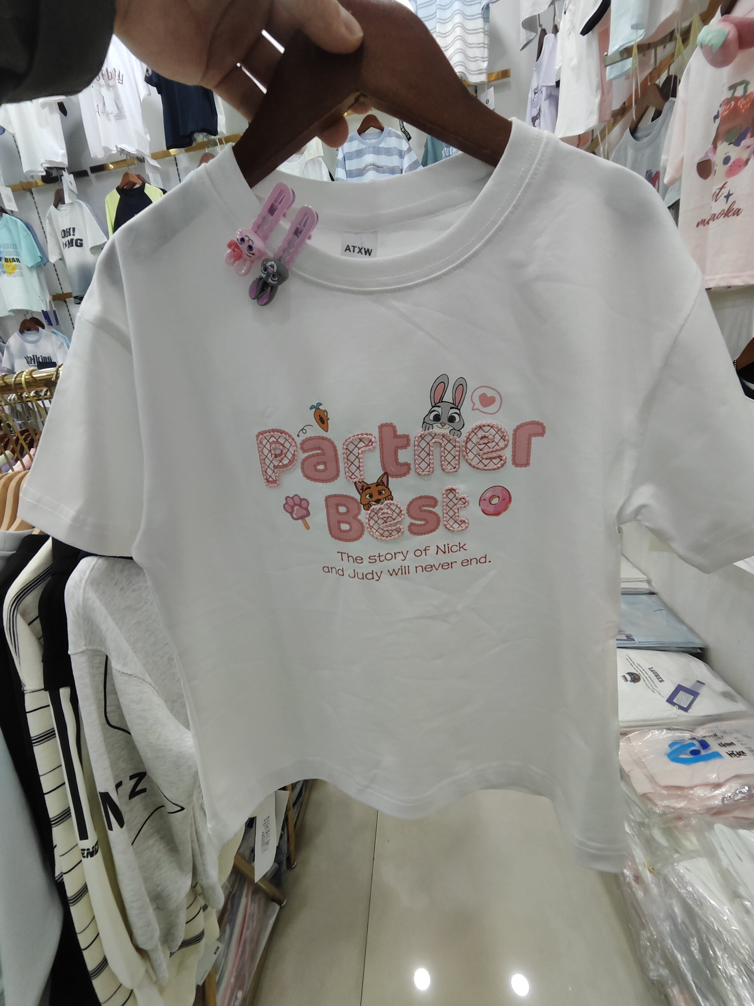 女童短袖T恤2026新款夏装儿童卡通兔子上衣小女孩洋气半袖童装潮