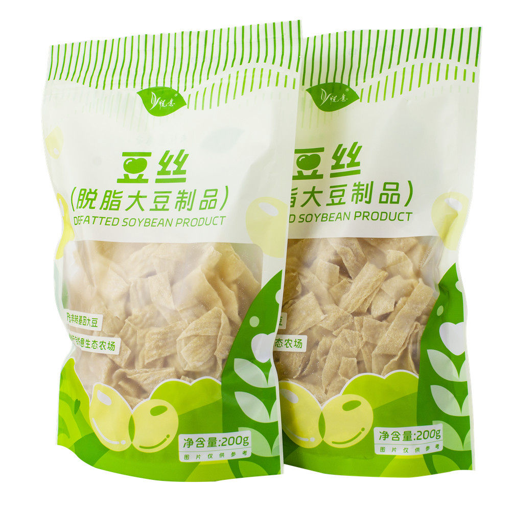 【植物素肉】悦意豆丝纯素斋仿荤千张皮素鸡翅干货大豆制品凉拌菜