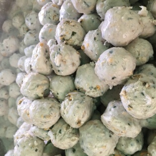 潮汕特产海瓜子肉手拍薄壳米丸 手工猪肉丸火锅500克 两份包邮