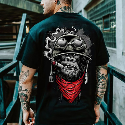 T Shirt Men Fashion Viking Harajuku T-shirts Cartoon Origina